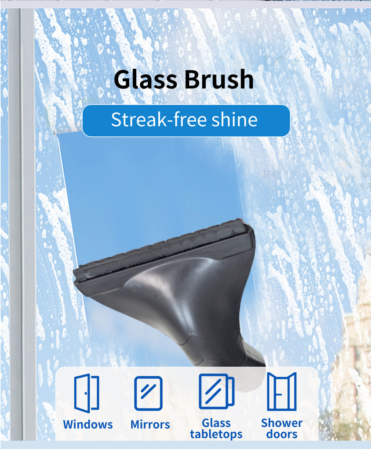 ABIR G80 Handheld Carpet Cleaner 15000Pa Wet Dry Vacuum glass brush
