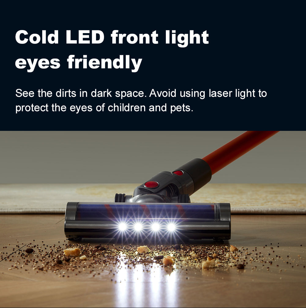 ABIR VC205 Cordless Handheld Vacuum Cleaner 27000Pa Touch Screen cold led front light eyes friendly