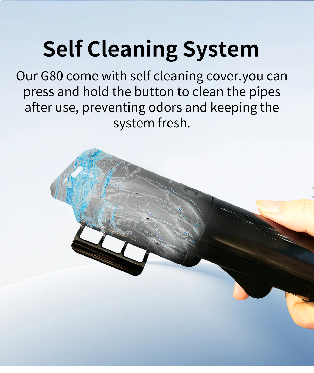 ABIR G80 Handheld Carpet Cleaner 15000Pa Wet Dry Vacuum self cleaning system