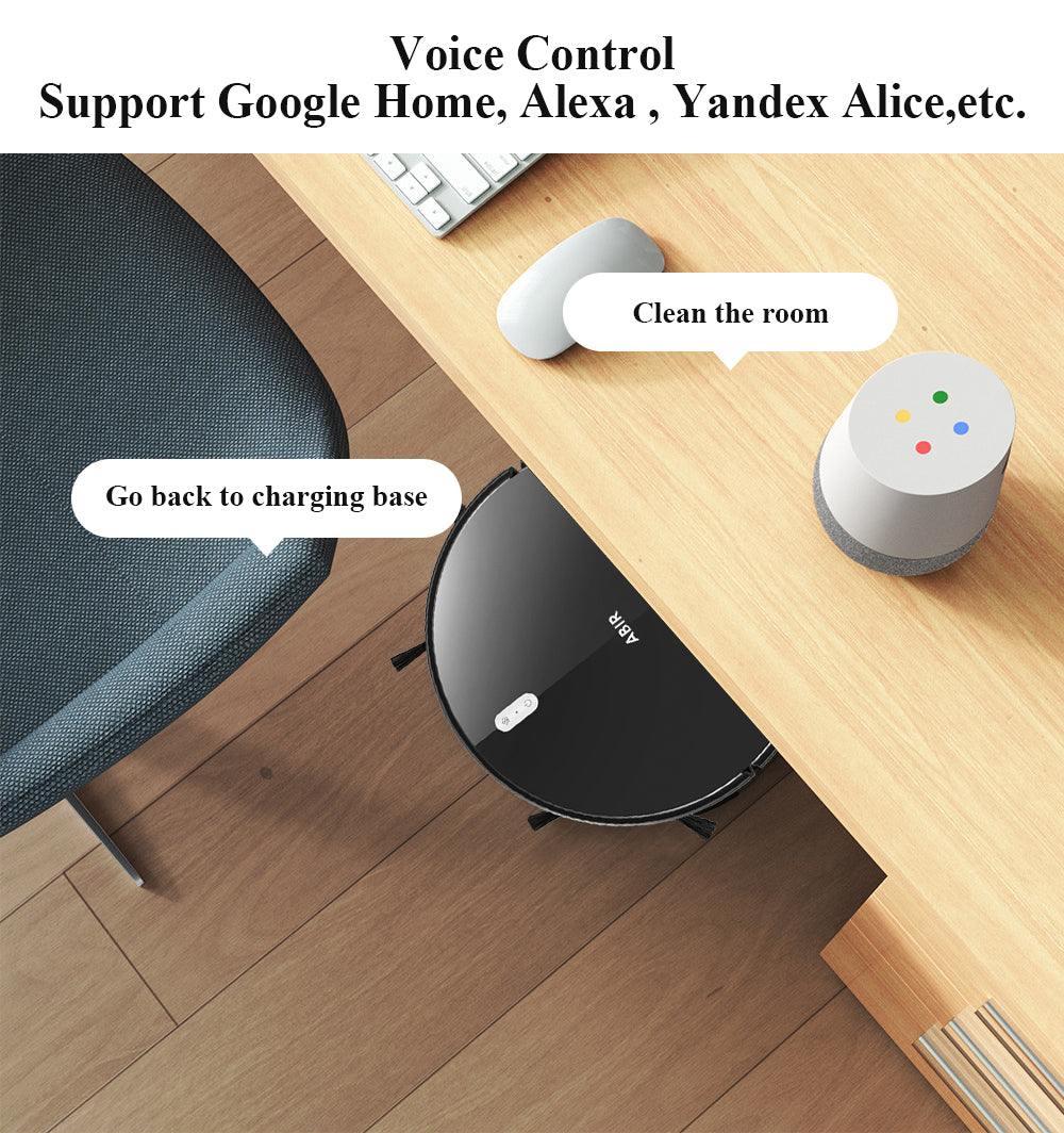 ABIR G20S Robot Vacuum Cleaner Map Memory Wet Mop voice control