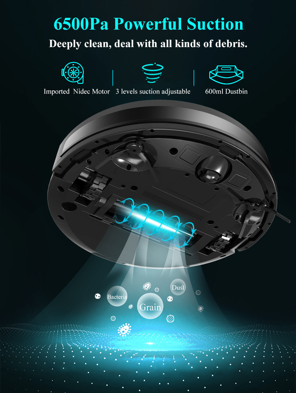 ABIR X8 Robot Vacuum Cleaner Laser Navigation Multi Floor Mapping 6500pa powerful suction
