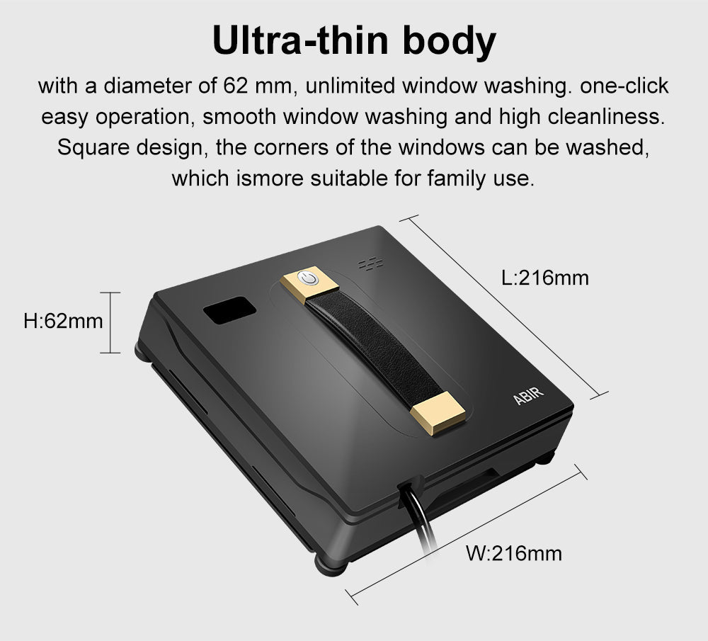 ABIR WD8 Robot Window Cleaning Robot Dual Spray Laser Navigation ultra thin body