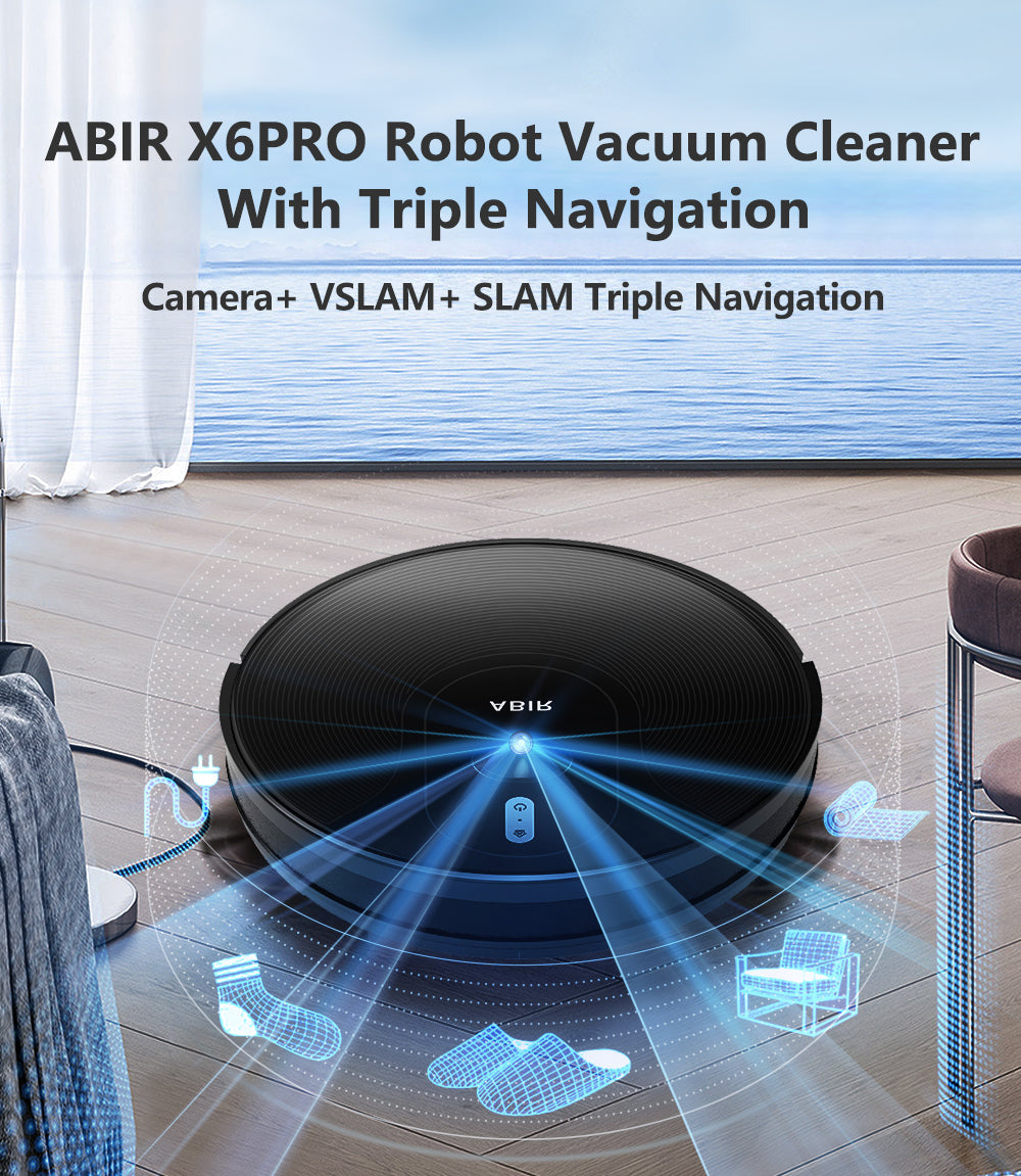 ABIR X6 Robot Vacuum Cleaner Standard and PRO abir x6 pro robot vacuum cleaner with triple navigation