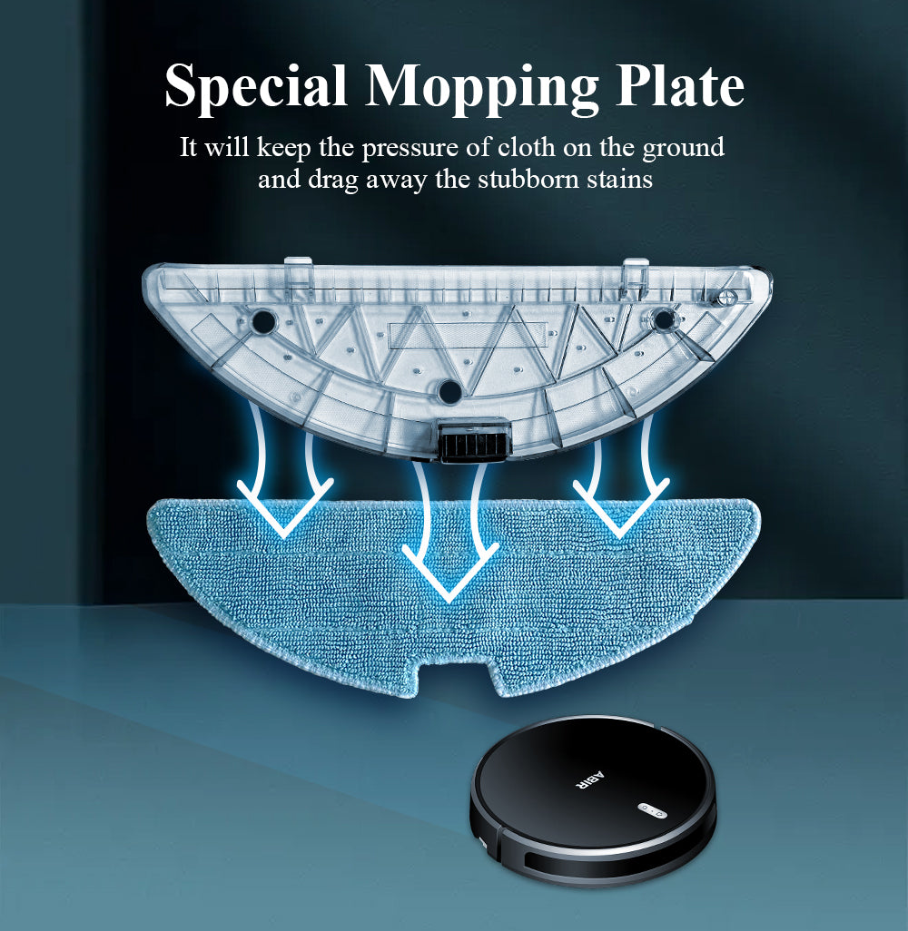 ABIR G20S Robot Vacuum Cleaner Map Memory Wet Mop special mopping plate