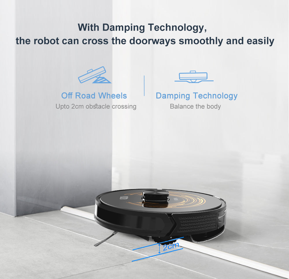 ABIR K30 Robot Vacuum Cleaner Auto Empty UV Clean with damping technology