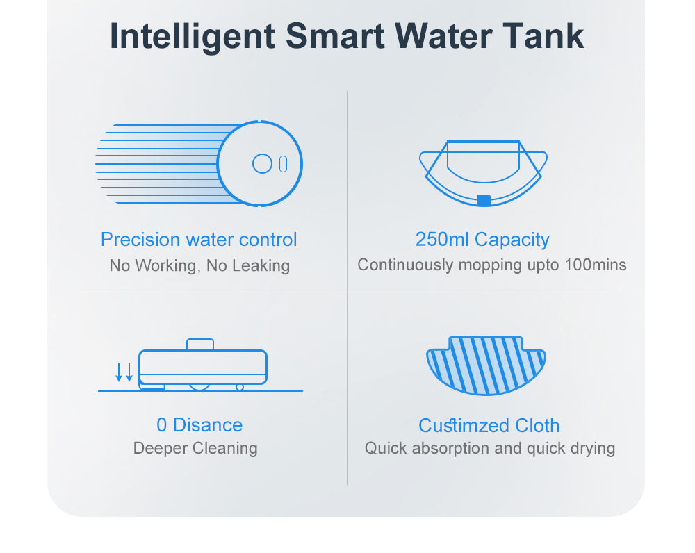 ABIR K30 Robot Vacuum Cleaner Auto Empty UV Clean intelligent smart water tank