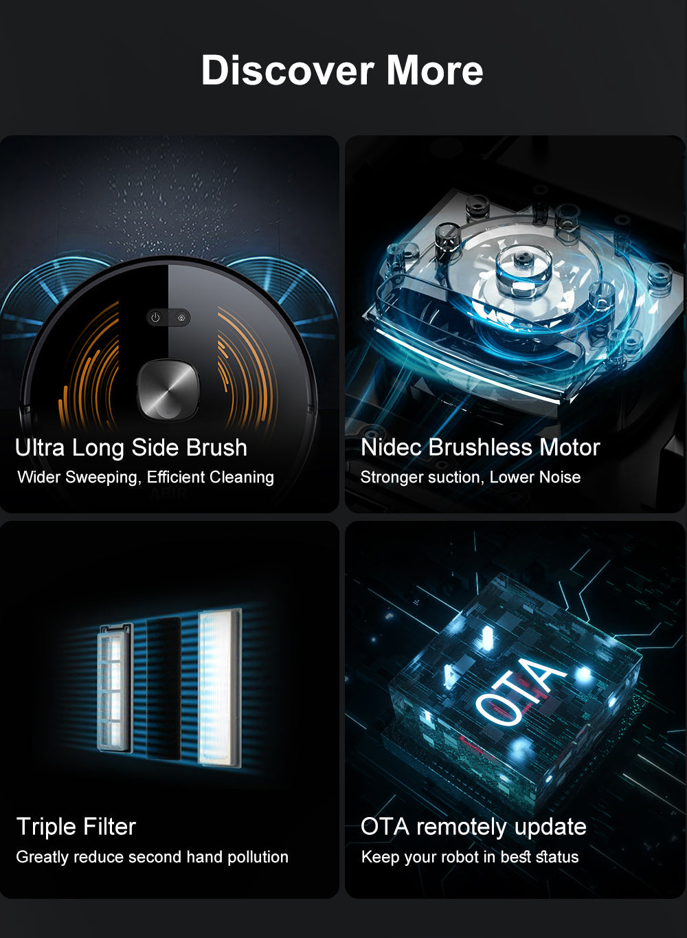 ABIR K30 Robot Vacuum Cleaner Auto Empty UV Clean discover more