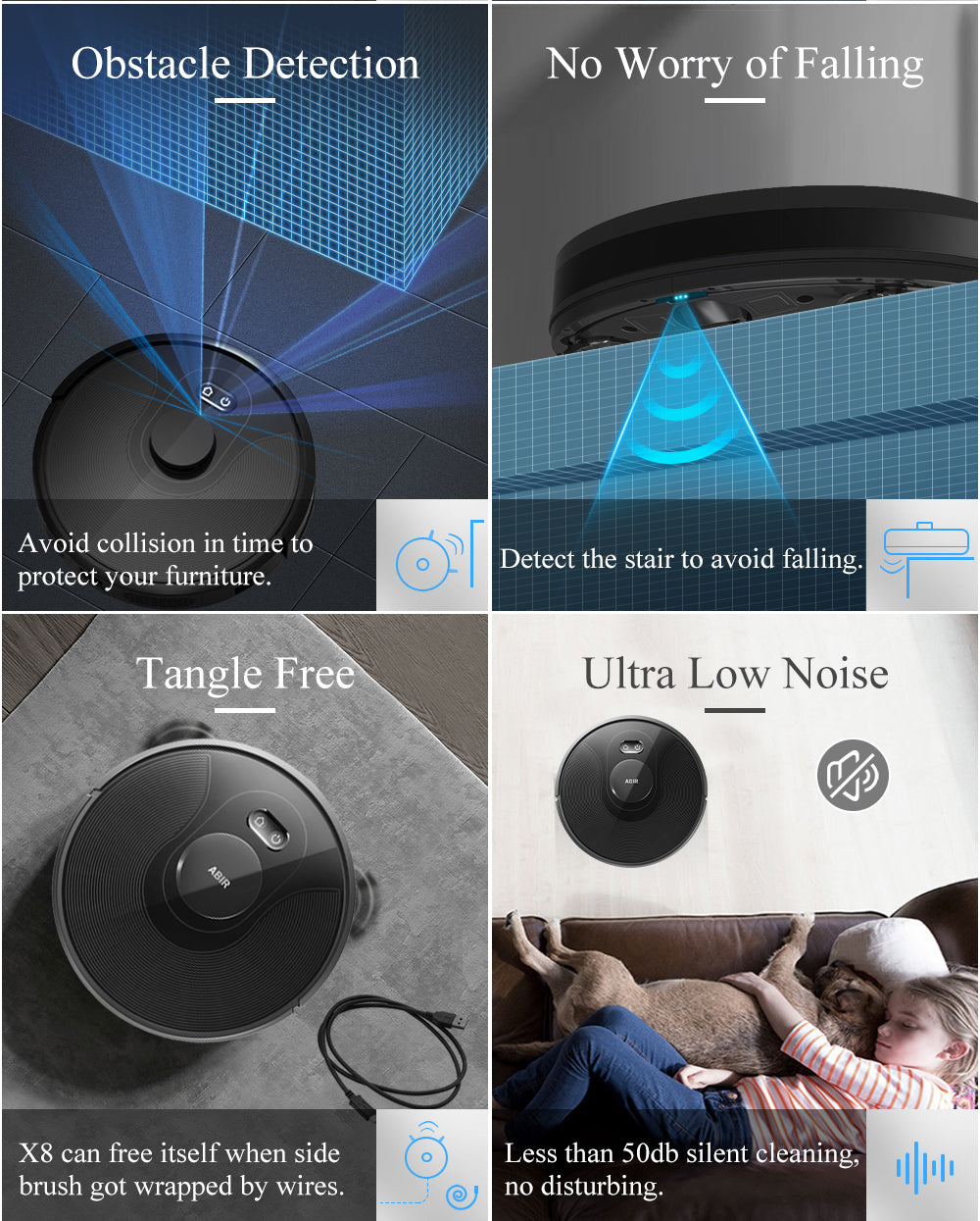ABIR X8 Robot Vacuum Cleaner Laser Navigation Multi Floor Mapping discover more