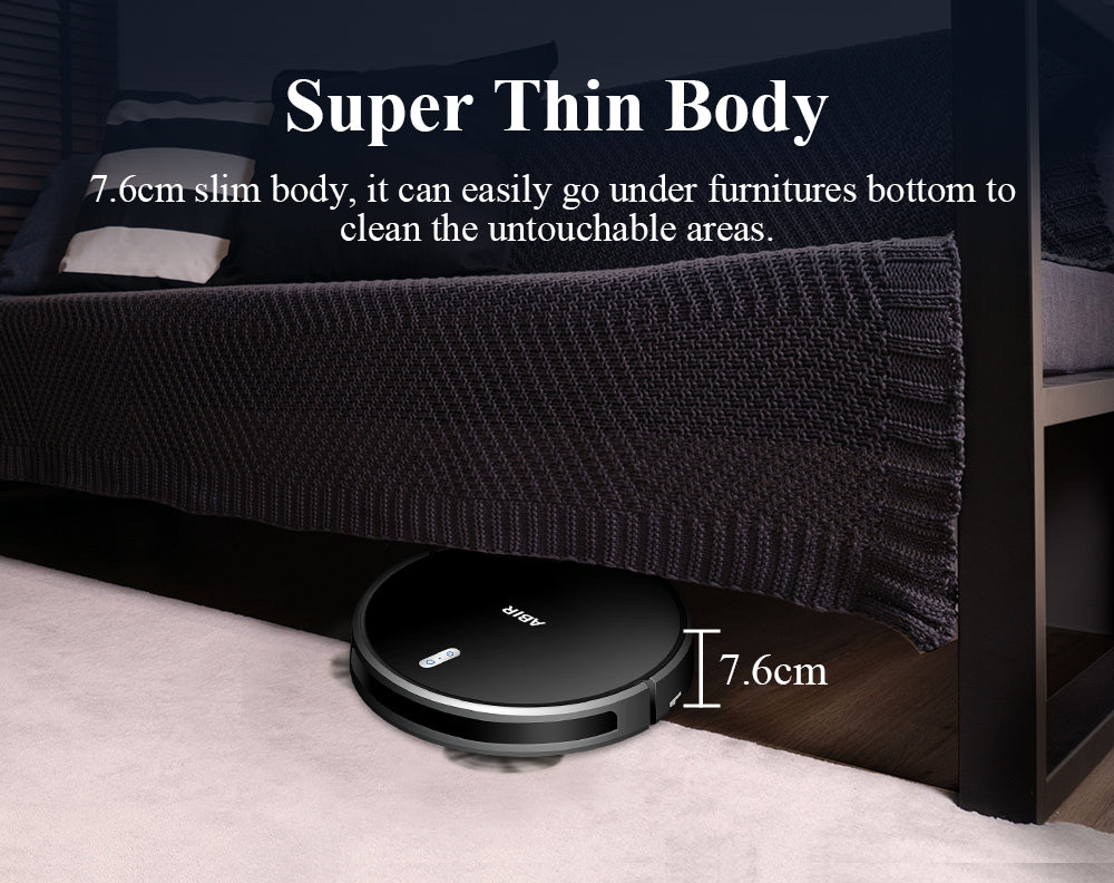 ABIR G20S Robot Vacuum Cleaner Map Memory Wet Mop super thin body