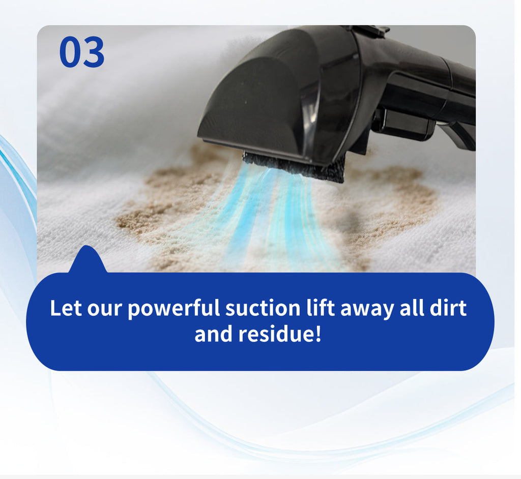 ABIR G80 Handheld Carpet Cleaner 15000Pa Wet Dry Vacuum let our powerful suction lift away all dirt and residue