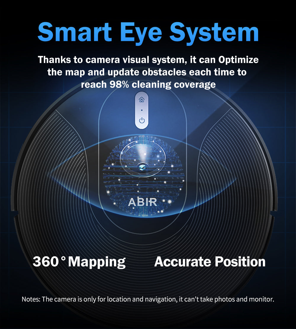 ABIR X6 Robot Vacuum Cleaner Standard and PRO smart eye system