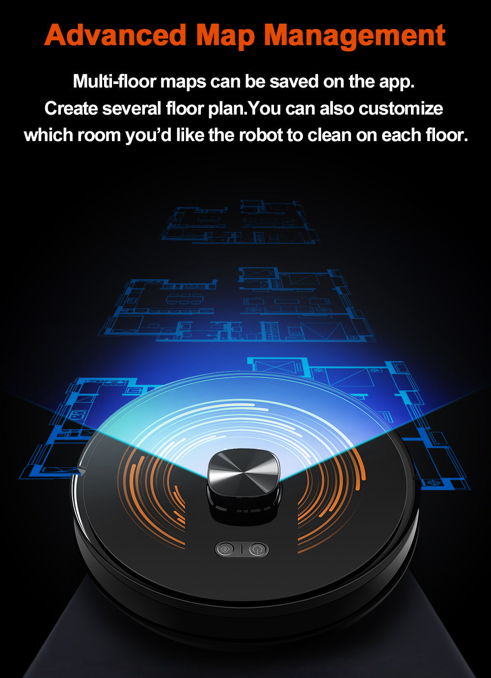 ABIR X9 Robot Vacuum Cleaner Laser Lidar UV Clean advance map management