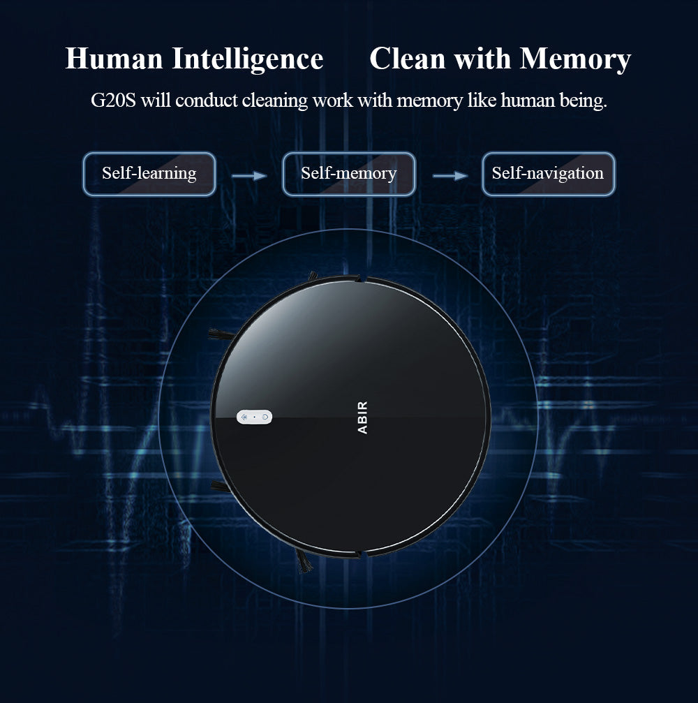 ABIR G20S Robot Vacuum Cleaner Map Memory Wet Mop human intelligence clean with memory