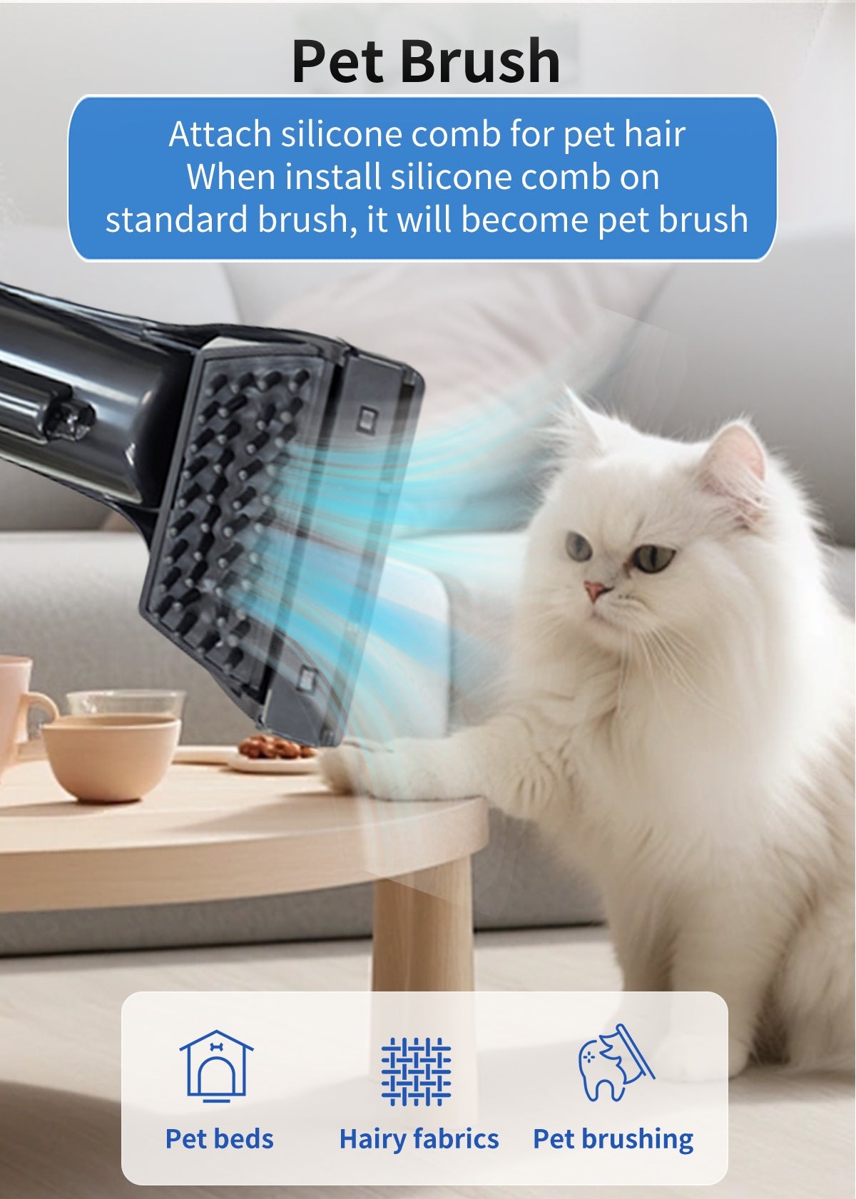 ABIR G80 Handheld Carpet Cleaner 15000Pa Wet Dry Vacuum pet brush