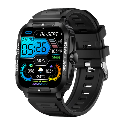 COLMI P76 Smartwatch 1.96 Outdoor Sports Fitness 3ATM Waterproof Black