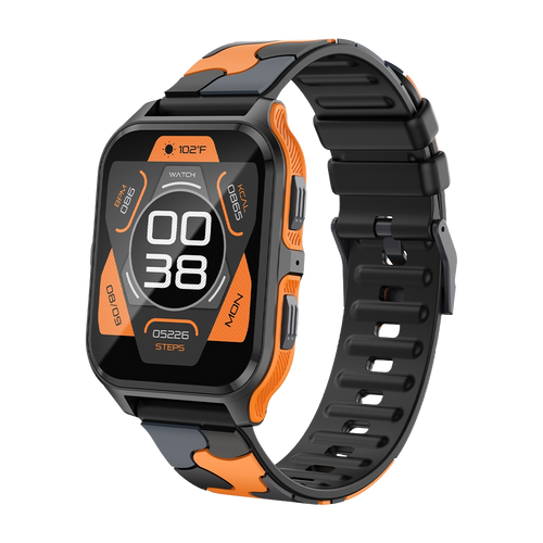 COLMI P73 Smartwatch 1.9″ Display Outdoor Calling IP68 Waterproof Smart Watch black orange camouflage