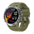 Green Colmi M42 smartwatch shown from the right side, highlighting slim design, 100+ sports modes, and 10-day battery life.