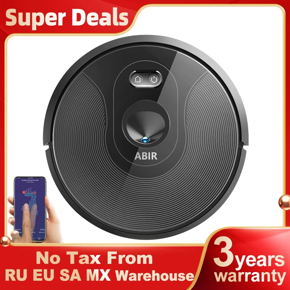 ABIR X6 PRO Robot Vacuum Cleaner – Triple Navigation